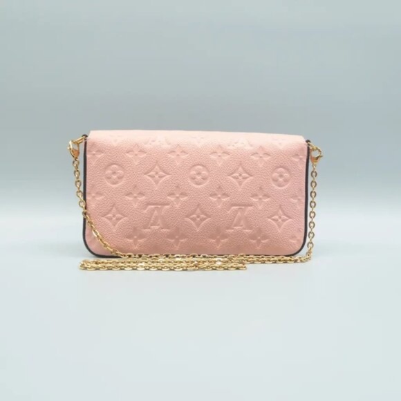 100% Authentic Louis Vuitton Pochette Felicie Pink W/P Monogram Shoulder Bag - Picture 2 of 12